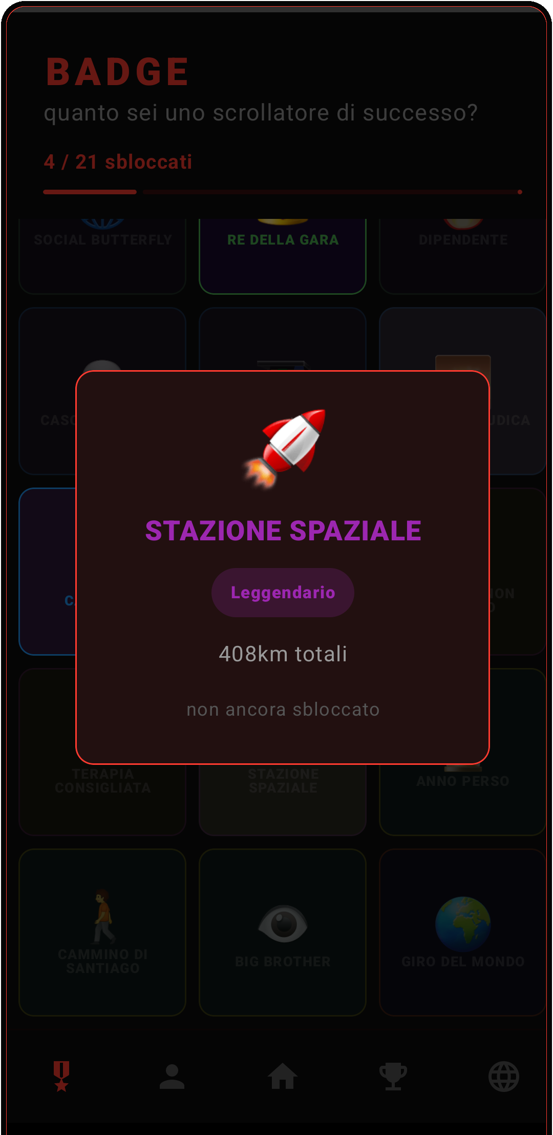 Badge ScrollRace Stazione Spaziale